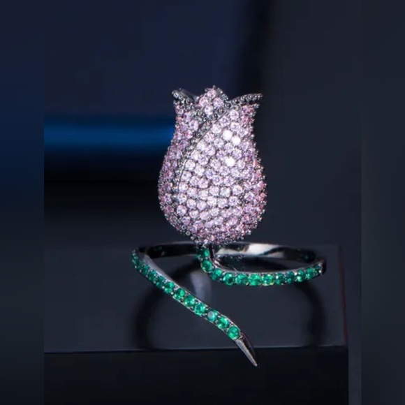 Unique Rose flower ring - Picture 3 of 3